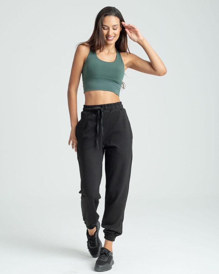 Women’s Black Elastic Waistband Jogger