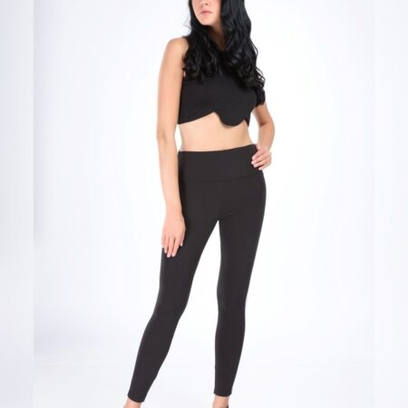 Women’s Black High Waist and Wide belt Legging